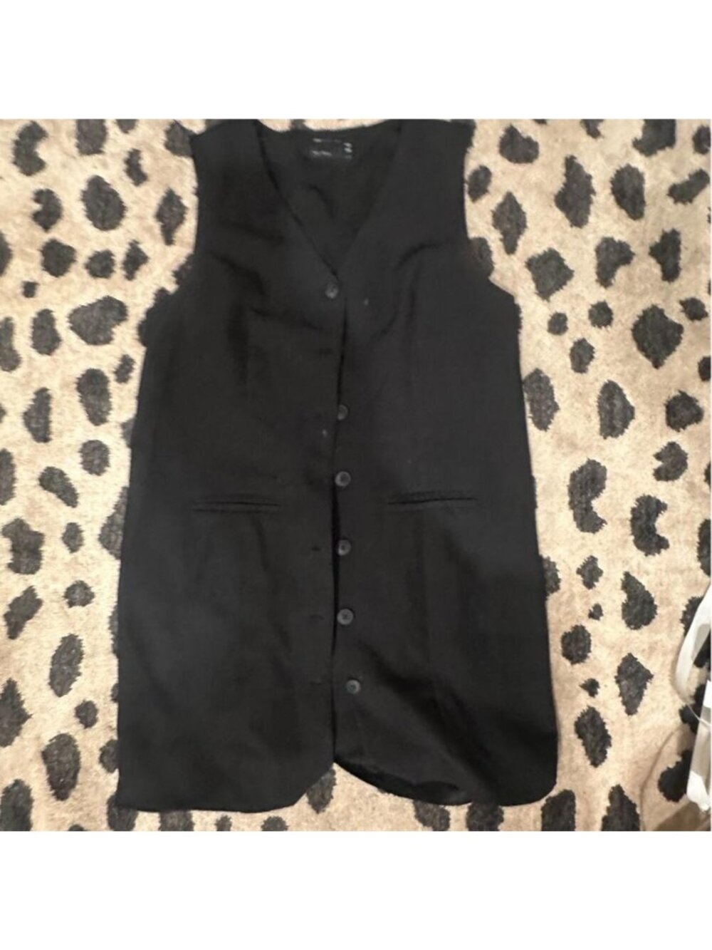 Black‎ Vest Dress With Pockets